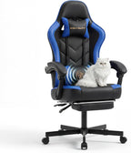 Desk Computer Gaming Chair - High Back Ergonomic Office Chair with Footrest and Lumbar Support, Swivel Comfy Home Gamer Video Game Chairs with Pocket Spring Cushion for Adults