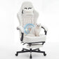 Gaming Chair Breathable Leather with Pocket Spring Cushion, Wide and High Ergonomic Office Chair with Headrest, Computer Gaming Chair with Footrest for Adult and Teen