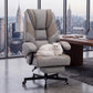 Big and Tall Executive Office Chair with Footrest - Reclining High Back Leather Computer Chair