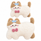 Plush Headrest & Lumbar Support Set - Cute Cartoon Car Seat & Gaming Chair Cushion
