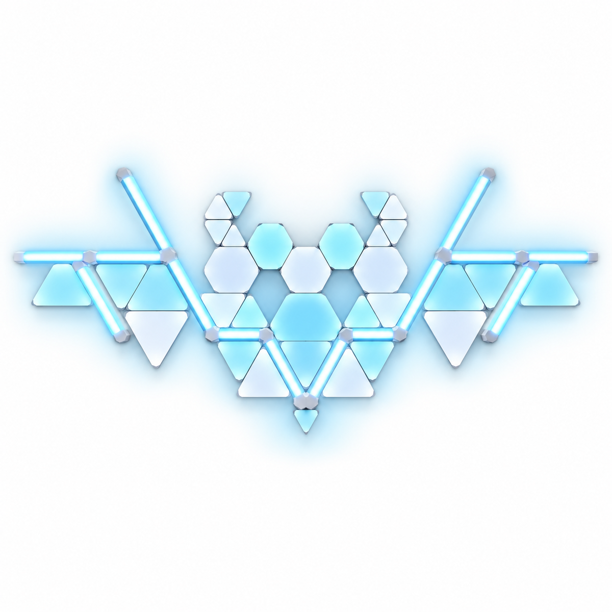 Hexagon RGB Light Panels - Smart Wall Decor for Gaming Room Background