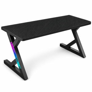 Carbon Fiber RGB Gaming Desk - LED Lighted