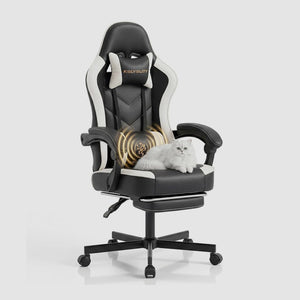 Desk Computer Gaming Chair - High Back Ergonomic Office Chair with Footrest and Lumbar Support, Swivel Comfy Home Gamer Video Game Chairs with Pocket Spring Cushion for Adults
