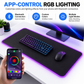 RGB LED Gaming Mouse Pad - App Controlled Extended Desk Mat