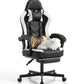 Desk Computer Gaming Chair - High Back Ergonomic Office Chair with Footrest and Lumbar Support, Swivel Comfy Home Gamer Video Game Chairs with Pocket Spring Cushion for Adults