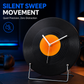Vinyl Record Clock - Retro Mid-Century Glass Desk Clock for Gaming Room