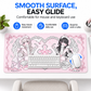 Angel Girl Pink Leather Desk Mat - Waterproof Non-Slip Gaming Desk Pad