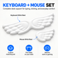 Angel Wings Wrist Rest Set - Ergonomic Keyboard Mouse Support Pad