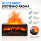 Fireplace Flame Humidifier - Aroma Diffuser with Remote Control and Timer