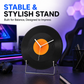 Vinyl Record Clock - Retro Mid-Century Glass Desk Clock for Gaming Room