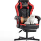 Desk Computer Gaming Chair - High Back Ergonomic Office Chair with Footrest and Lumbar Support, Swivel Comfy Home Gamer Video Game Chairs with Pocket Spring Cushion for Adults