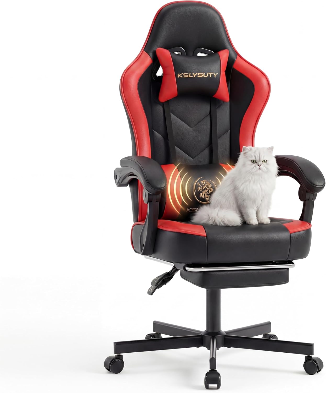 Desk Computer Gaming Chair - High Back Ergonomic Office Chair with Footrest and Lumbar Support, Swivel Comfy Home Gamer Video Game Chairs with Pocket Spring Cushion for Adults