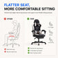 Desk Computer Gaming Chair - High Back Ergonomic Office Chair with Footrest and Lumbar Support, Swivel Comfy Home Gamer Video Game Chairs with Pocket Spring Cushion for Adults