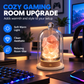 Crystal Aroma Diffuser Night Light - Rechargeable Salt Lamp with Essential Oils