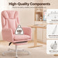 Ergonomic Fabric Office Chair with Retractable Footrest - Adjustable High Back Computer Chair