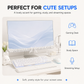 Monitor Lace Border Decor - Angel Wing Rhinestone Frame for Gaming Setup