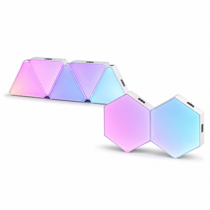 Hexagon Triangle RGB Light Panels - Smart App Control Desk Lamp