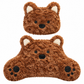 Plush Headrest & Lumbar Support Set - Cute Cartoon Car Seat & Gaming Chair Cushion