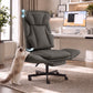 Ergonomic Fabric Office Chair with Retractable Footrest - Adjustable High Back Computer Chair