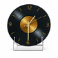 Vinyl Record Clock - Retro Mid-Century Glass Desk Clock for Gaming Room