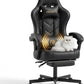 Desk Computer Gaming Chair - High Back Ergonomic Office Chair with Footrest and Lumbar Support, Swivel Comfy Home Gamer Video Game Chairs with Pocket Spring Cushion for Adults