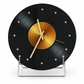 Vinyl Record Clock - Retro Mid-Century Glass Desk Clock for Gaming Room
