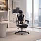 Desk Computer Gaming Chair - High Back Ergonomic Office Chair with Footrest and Lumbar Support, Swivel Comfy Home Gamer Video Game Chairs with Pocket Spring Cushion for Adults