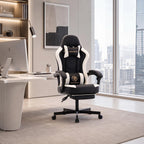 Desk Computer Gaming Chair - High Back Ergonomic Office Chair with Footrest and Lumbar Support, Swivel Comfy Home Gamer Video Game Chairs with Pocket Spring Cushion for Adults