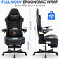 Ergonomic Gaming Chair for Adults - Big and Tall Desk Chair with Lumbar Support and Mechanical Arm Armrests, Comfortable Gamer Computer Chair, Gaming Chairs with Footrest